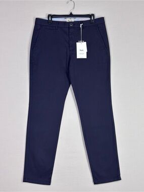 Perk Slim Fit Stretch Navy Chino Pants NWT Tailored Modern 34x32